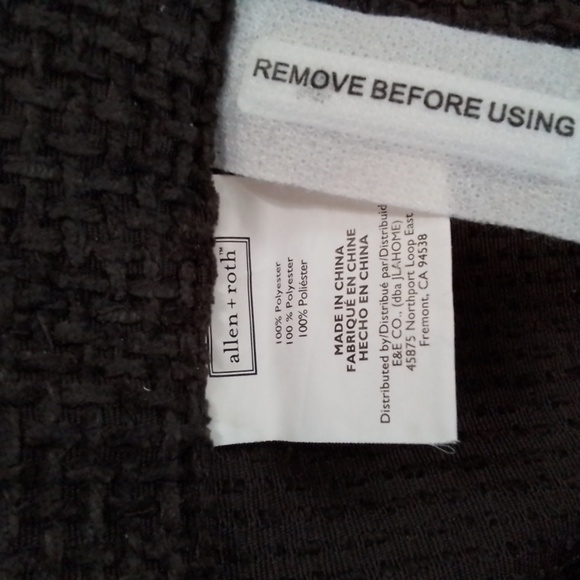 Allen+Roth Woven Brown Black Out Curtain with cream tiebacks. - Picture 8 of 12